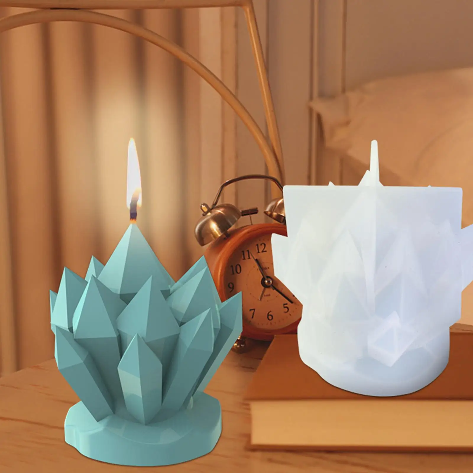 Iceberg Shape Silicone Candle Mold Crystal Cluster Resin Mold Soy Mold Mold Wax DIY Aromatherapy Wax DIY Plaster Candle Soa Q0U7