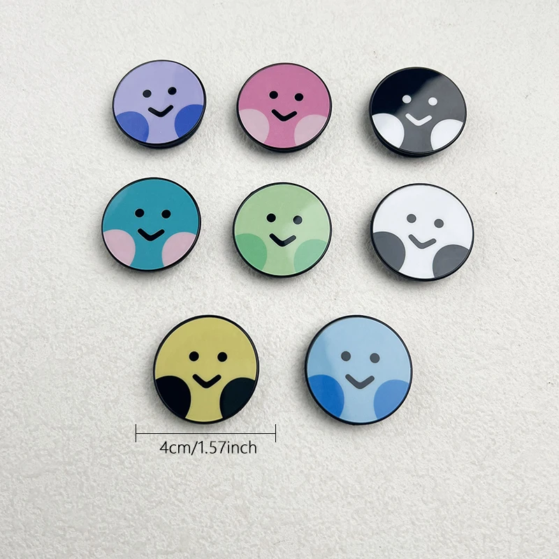 Simple Style Cartoon Emoji Phone Grip Cute Phone Stand Lazy Foldable Desktop Phone Holder For iPhone 15 Pro Max Huawei Xiaomi