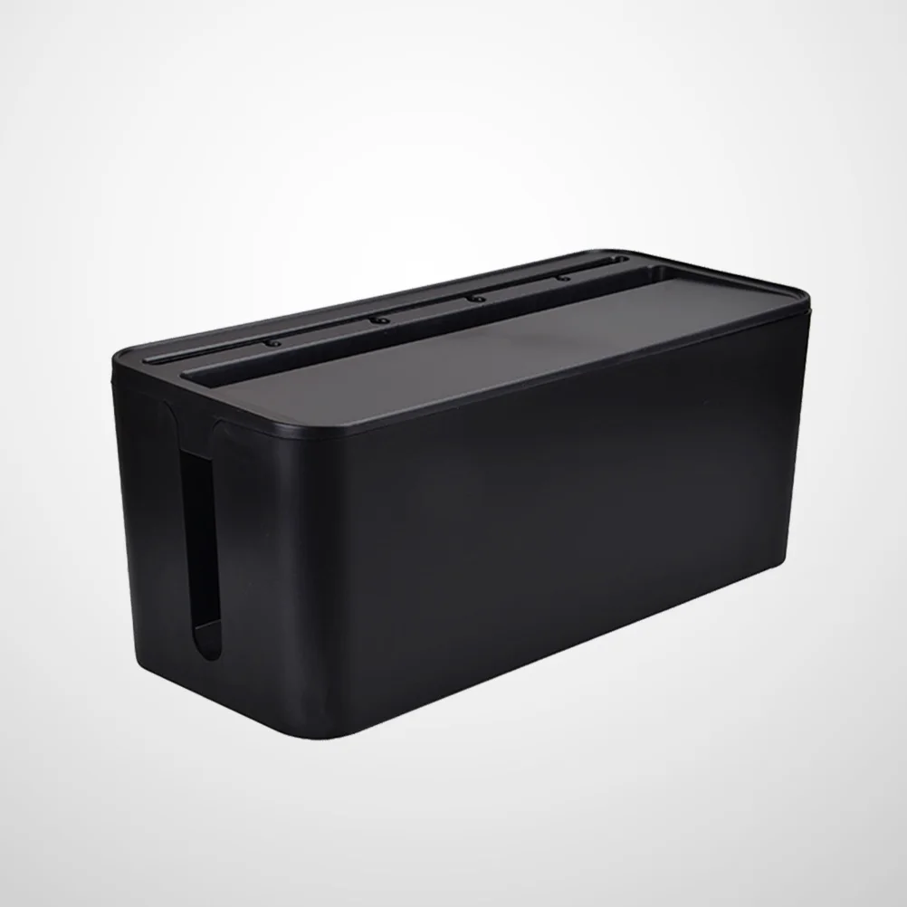

Multifunction Wire Protection Storage Box Plastic Case Household Supplies for Organizing Cables Socket (Black, Medium