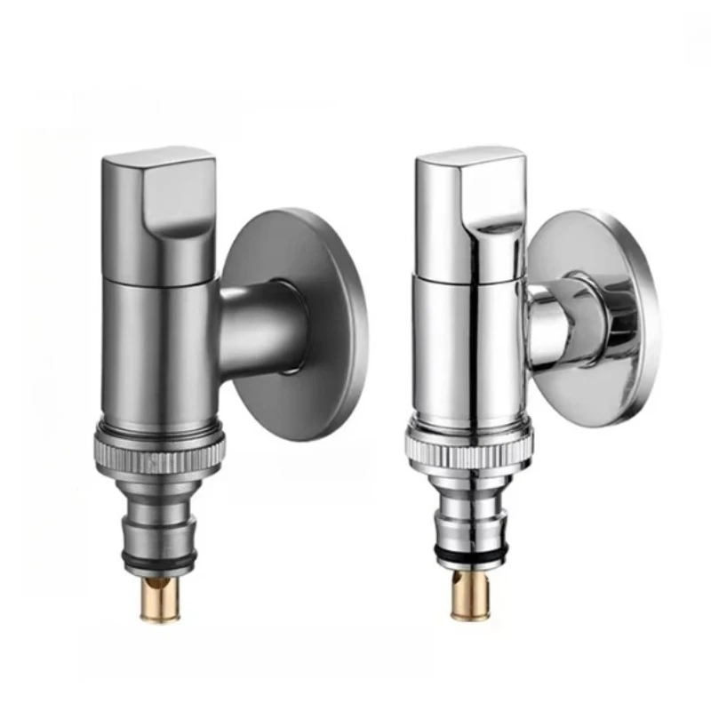 

DN15/DN20 Brass 4/6-point Water Stop Washing Machine Faucet Quick Opening Angle Valve Wall Mounted Stop Clamp Triangle