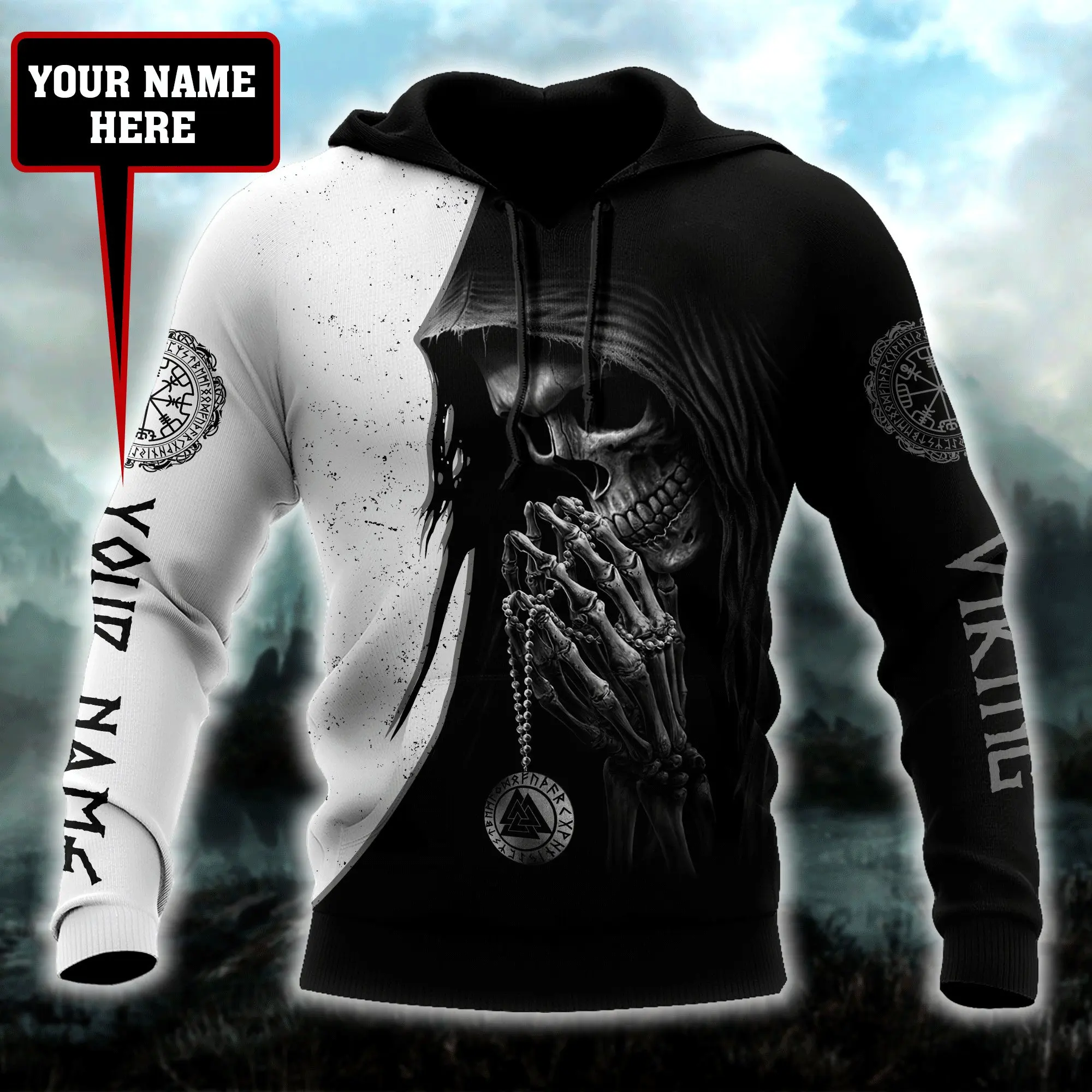 Men's Hooded Sweatshirts Men Vikings Brand Novelty Hoodies and Sweatshirts Fashion Unisex Hoody Oversized Hoodie Leisure New