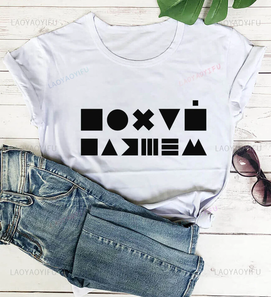 Russian Cipher Russian Cyrillic Lady Printed T Shirt Unisex Funny Summer Casual Short Sleeve Slogan New Style O-neck Casual Top