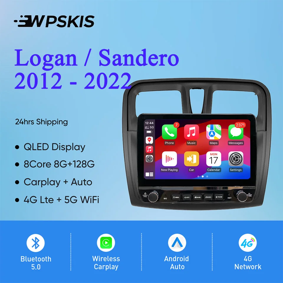 Android 14 128G Car Auto Radio Stereo HU For Renault Logan Sandero 2012 - 2022 Car GPS Navi Tape Multimedia Entertainment System