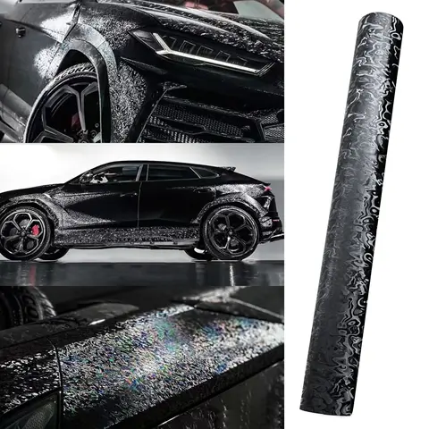 32X150cm 탄소 섬유 스티커 프리미엄 블랙 코스믹 고스트 텍스처 자동차 비닐 필름 DIY 랩 차량 오토바이 랩핑용