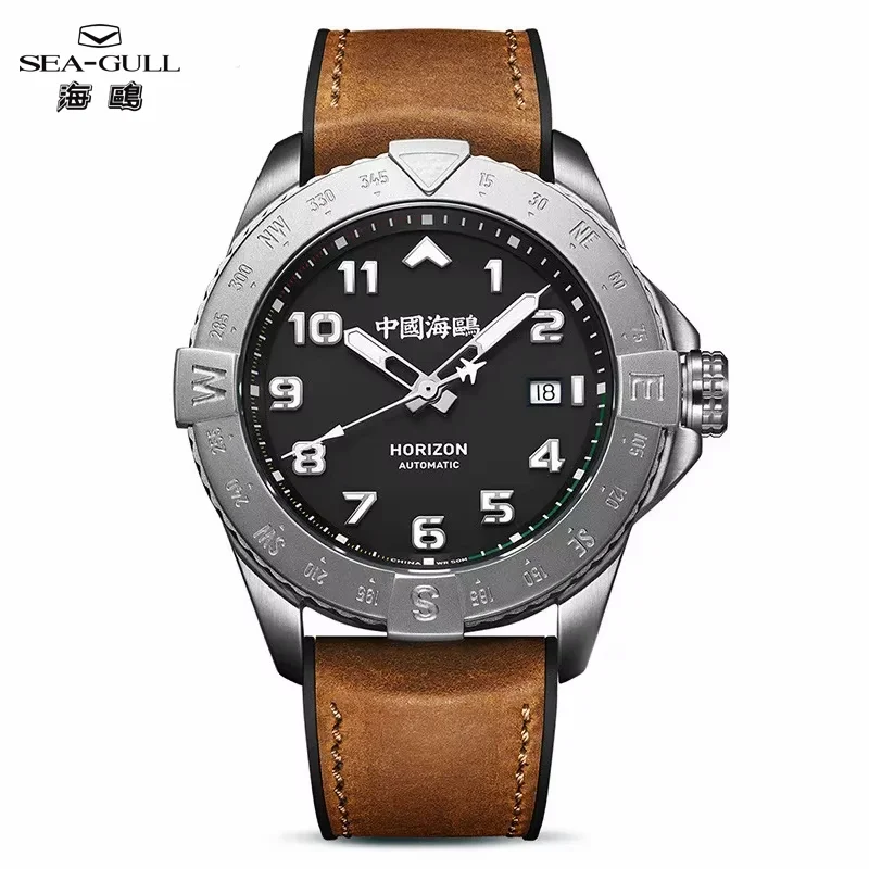 Seagull Retro Military Watch 316L Stainless Steel Sapphire Luminous Sports Automatic Mechanical Watches Men Pilot Watches 1123