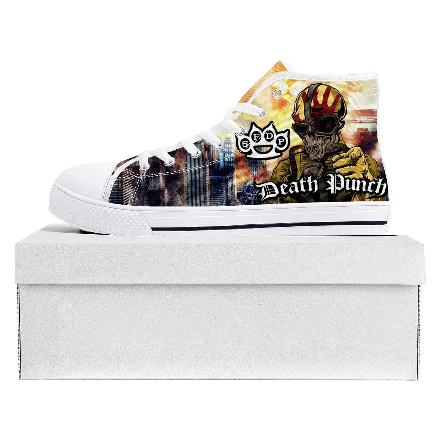 Five Finger Death Punch Pop High Top High Quality Sneakers Mens Womens Teenager Canvas Sneaker Casual Couple Shoes Custom Shoe