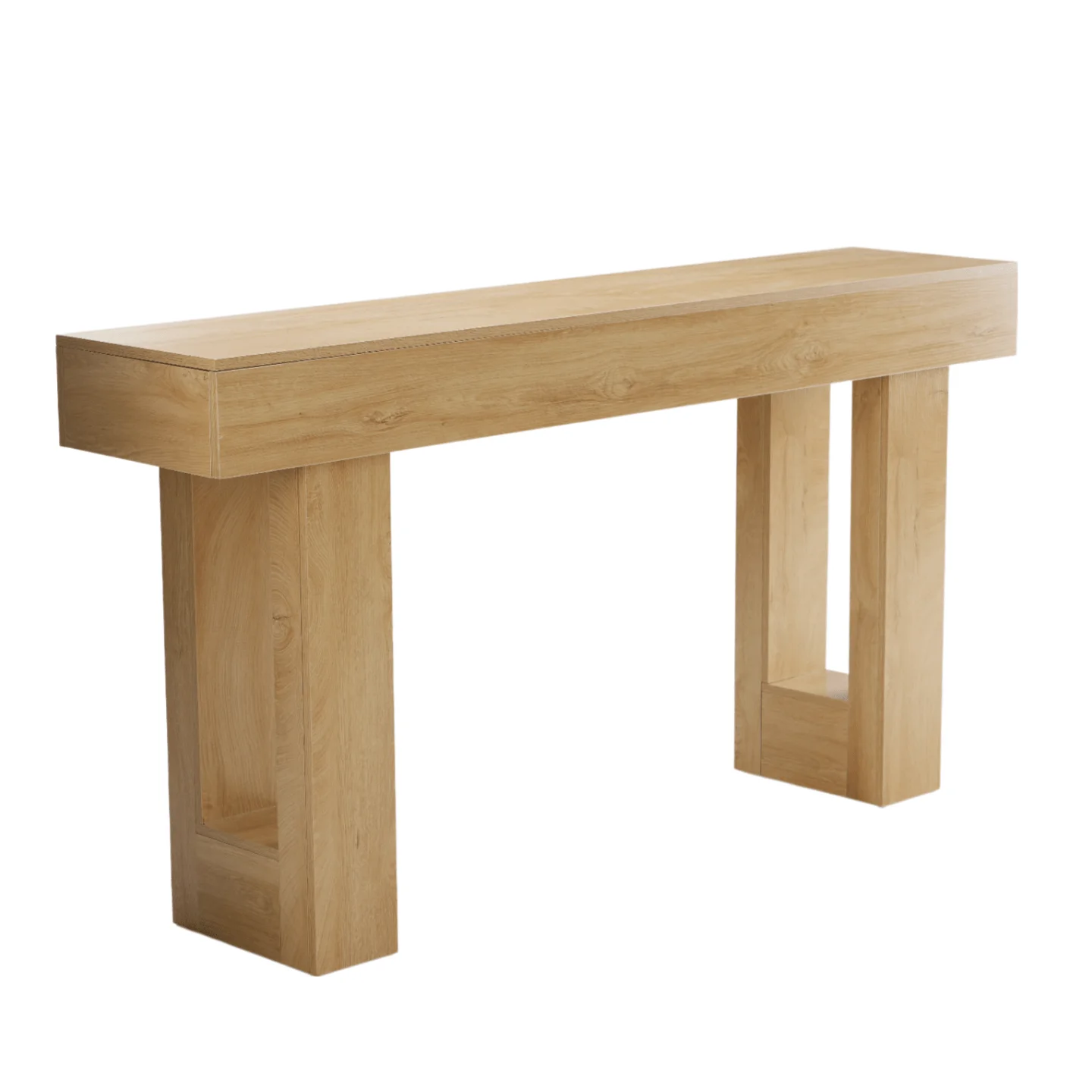 63-inch Long Console Table, Sturdy Wooden Entryway Table, 5.9" Thick Top, Heavy Duty 155lbs Capacity, Space-Saving Sofa Table