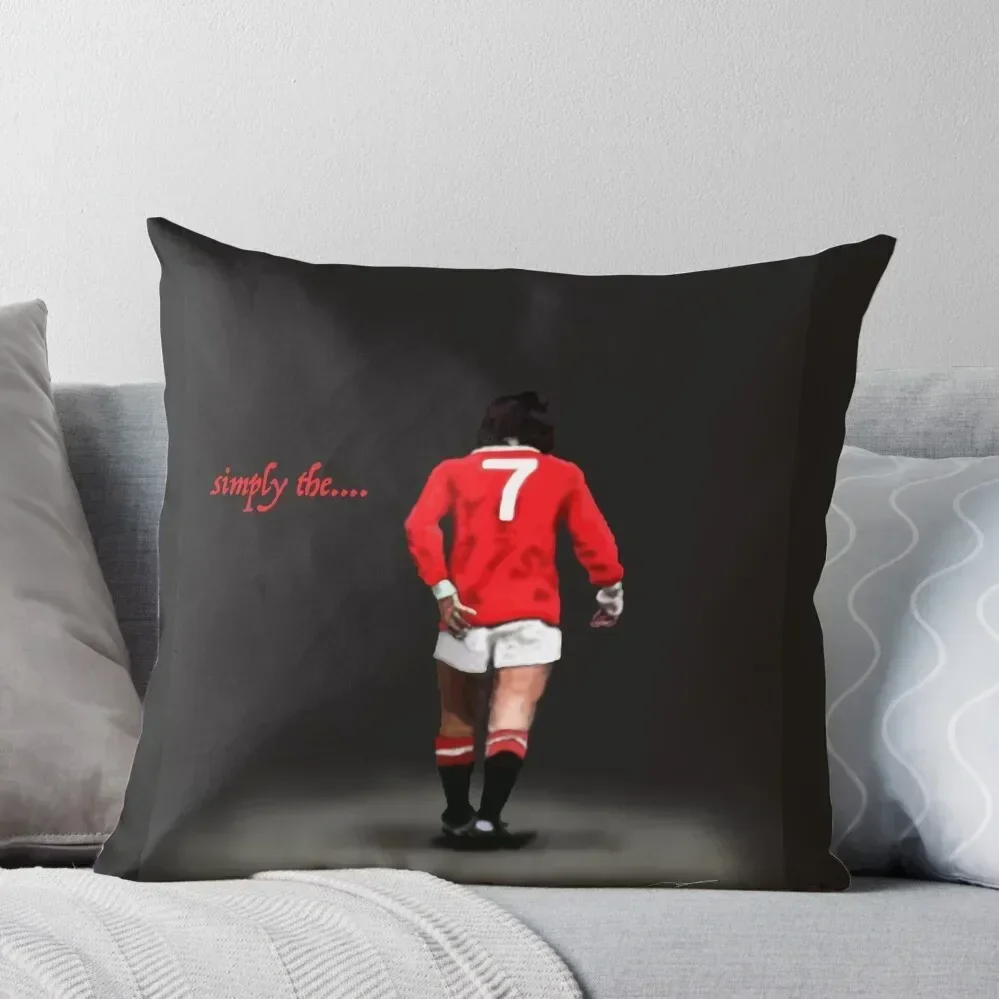 simply the...... Best. George Best. Legend Throw Pillow Cusions Cover Sofa Cushion Cover pillow