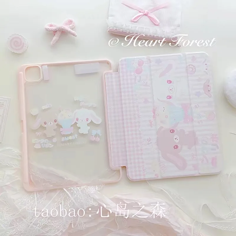 

Cute rabbit iPad case, suitable for iPad, made of acrylic material.