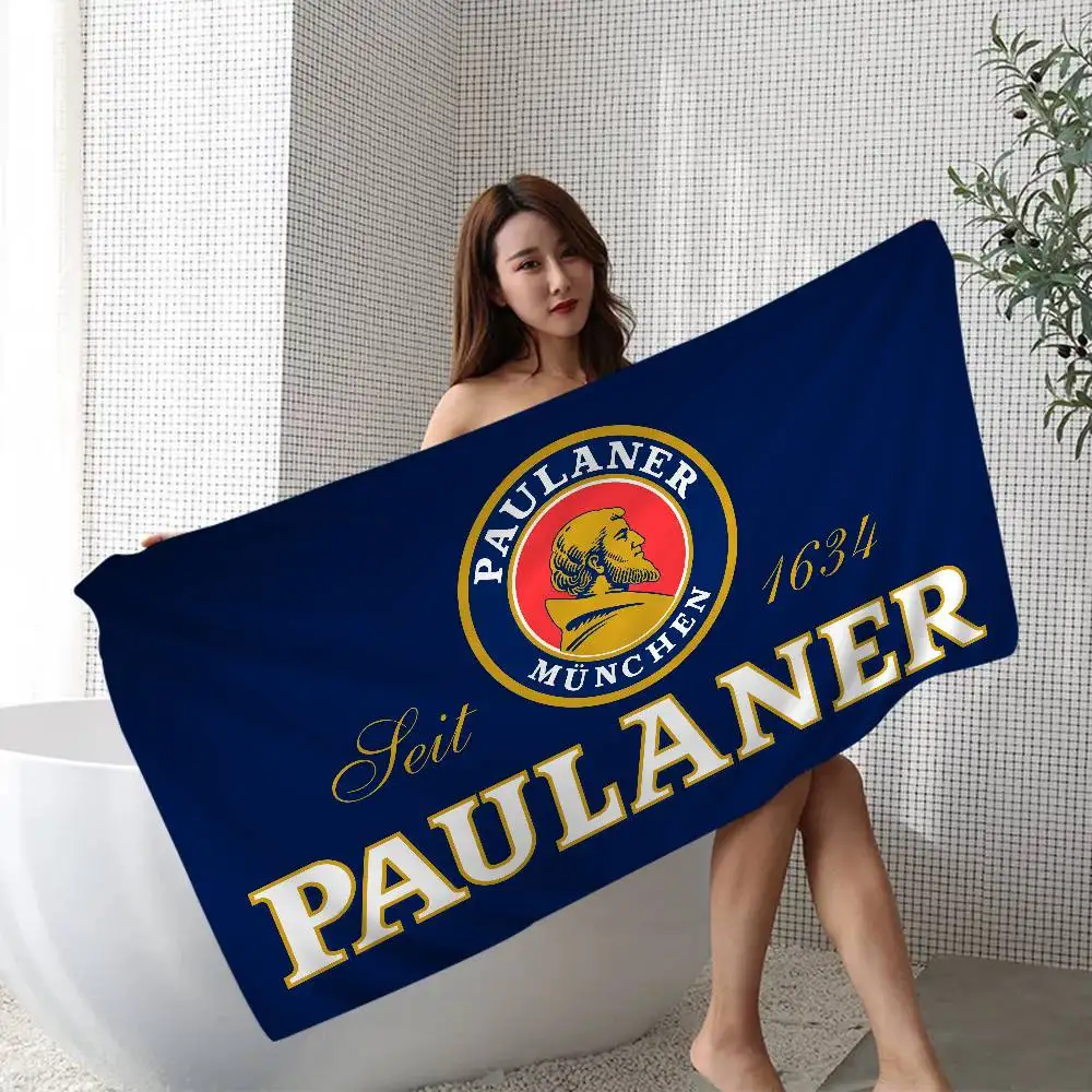 German Beer Paulaner Microfiber Beach Towel Absorbent Quick Dry Soft Yoga Swimming Resort Mountain Climbing Towel