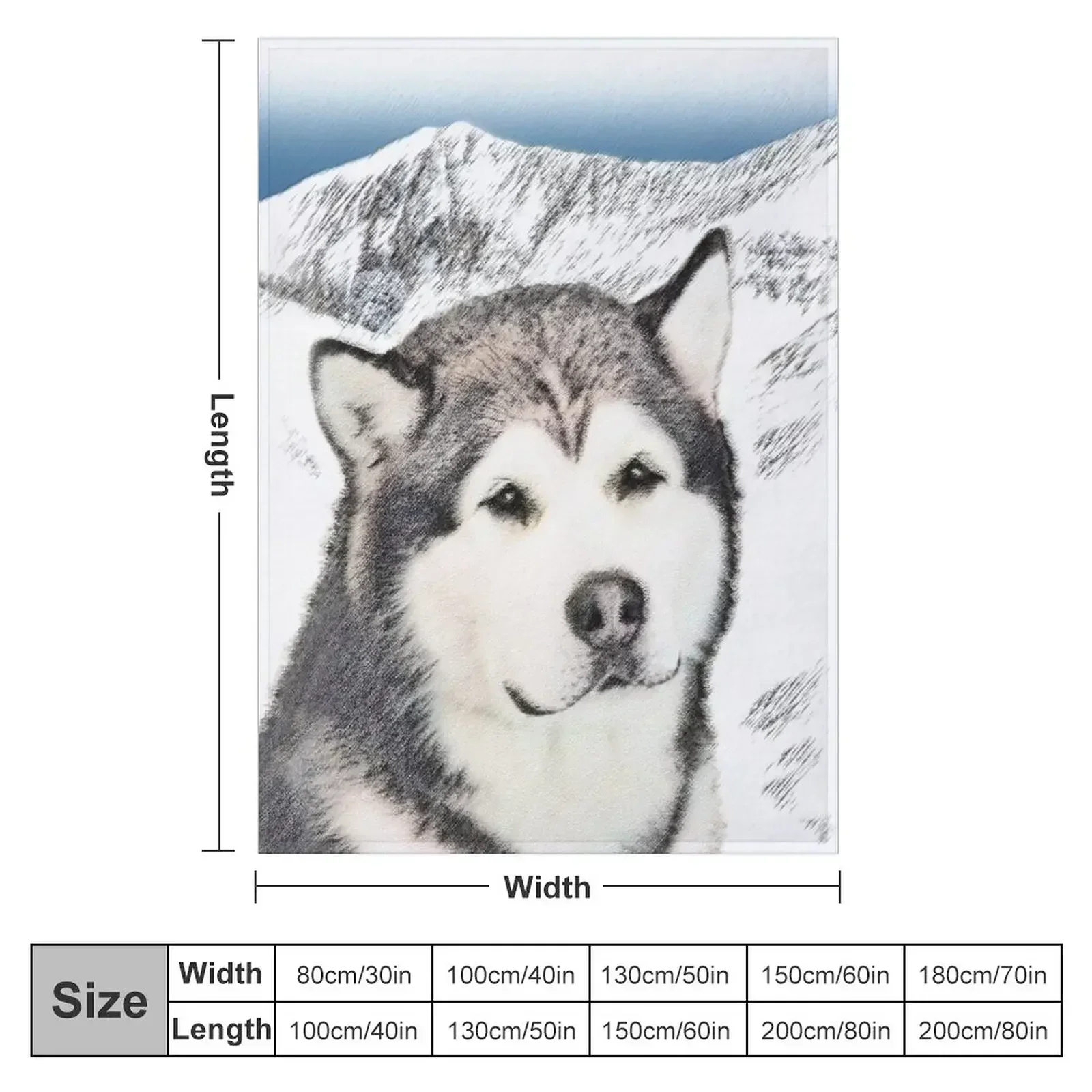 Alaskan Malamute Throw Blanket Blankets For Bed Moving Soft Plush Plaid Flannel Sofas Blankets For Baby Blankets