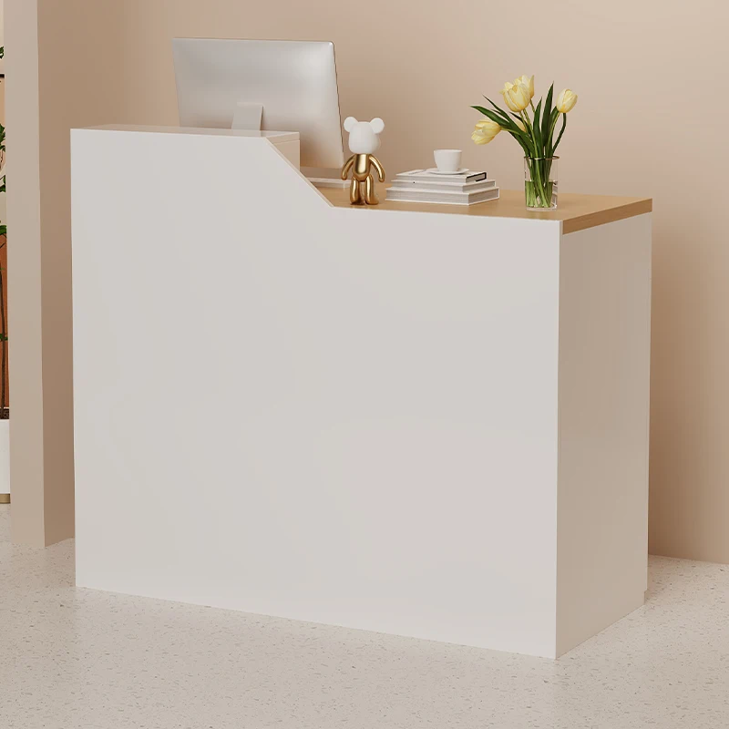 Modern Simple Reception Desks Nordic White Outfit Shop Beauty Salon Bar Counter Podium Office Furniture Receptionsdisk FYRD