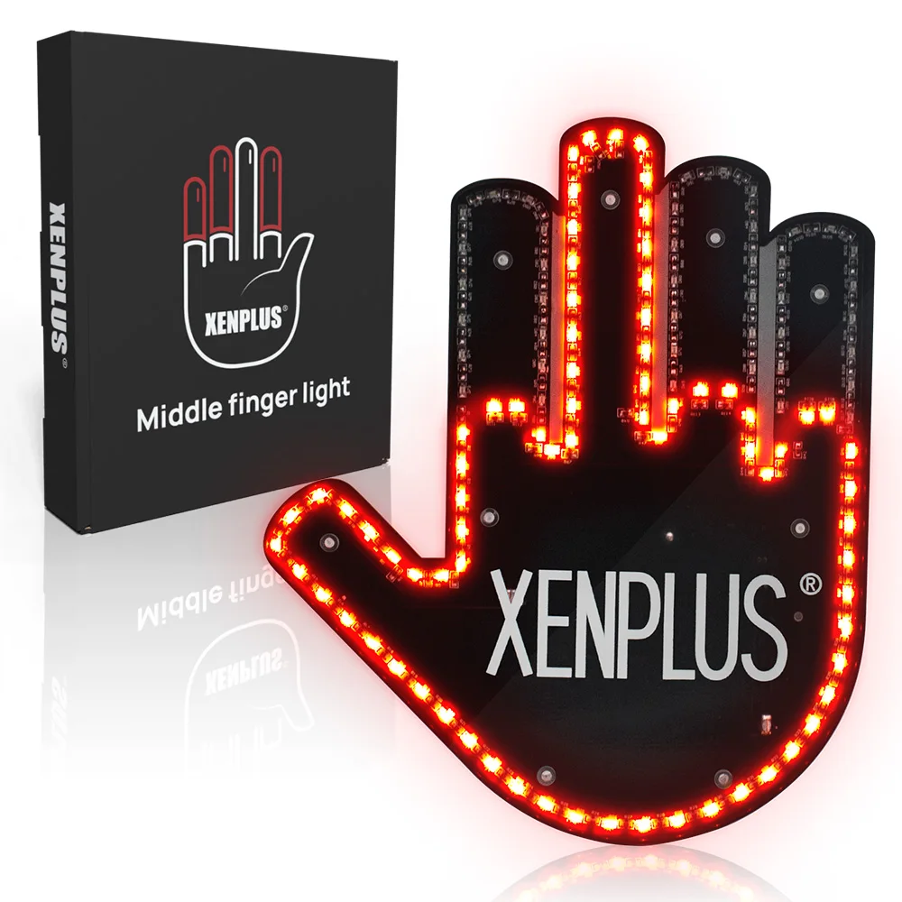 xenplus hot-sale product  Hilarious Wave and Middle Finger Light for Your Car TOP GADGET GIFT 2023