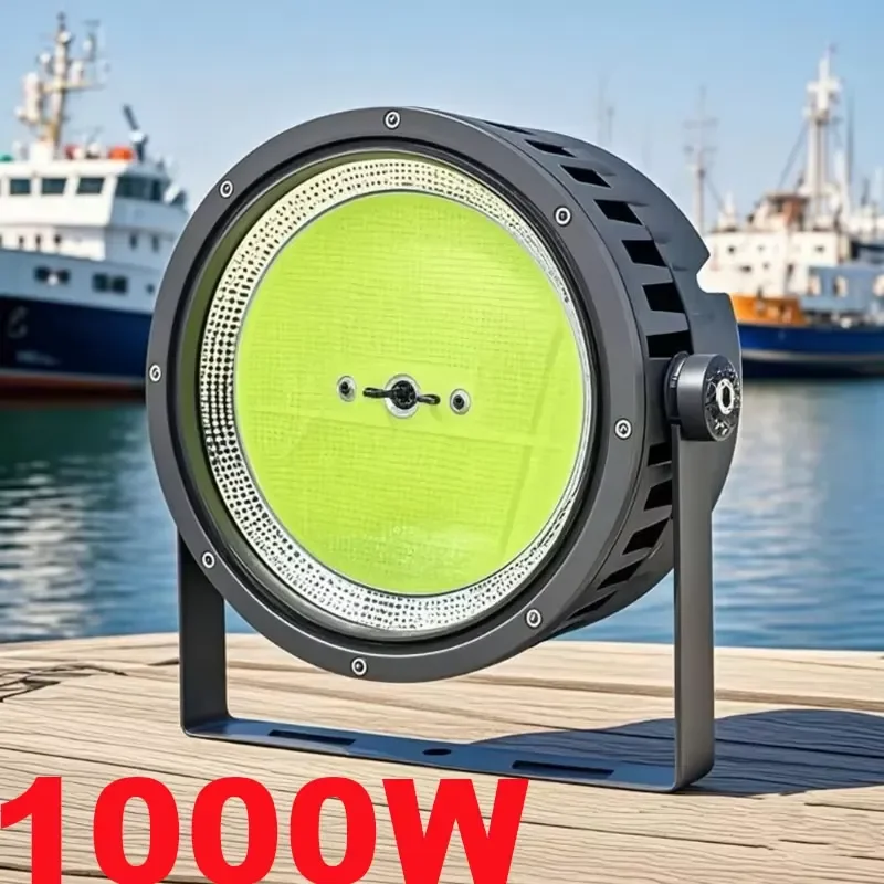 Hot-selling 1000W 1200W COB LED fishing light, marine lure night fishing squid tuna turquoise LED fishing light