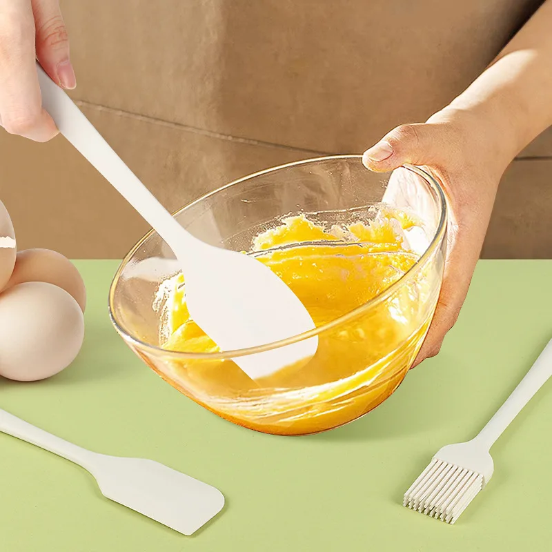 3 piece kitchen baking set all in one silicone spatula oil brush baking butter spatula single cake scraper baking tool