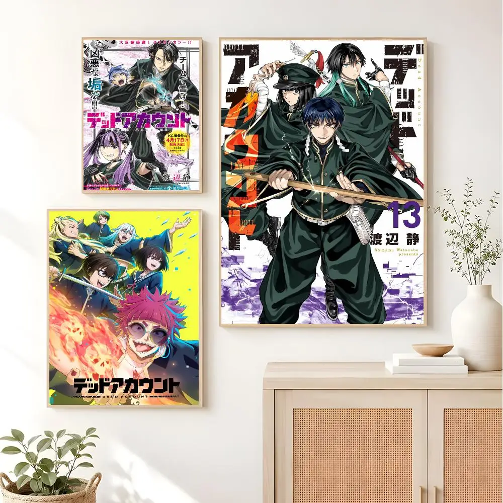 Dark Supernatural Manga D-Dead Account Poster For Bedroom Living Room Home Decor Festival Gift Birthday Present