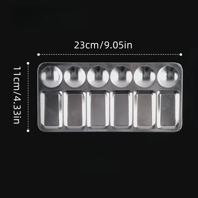 2pcs Aluminum Painting Pigment Palette, Palette, Aluminum Palette