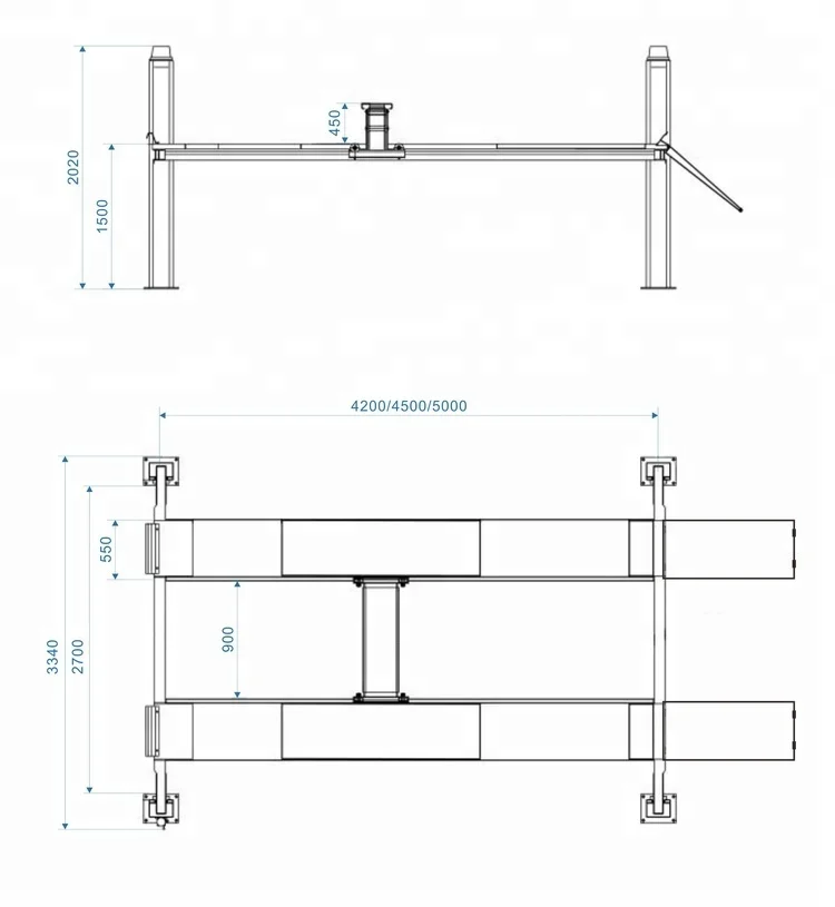 Cheap 4000kgs 4 Post Car Lift From Alignment