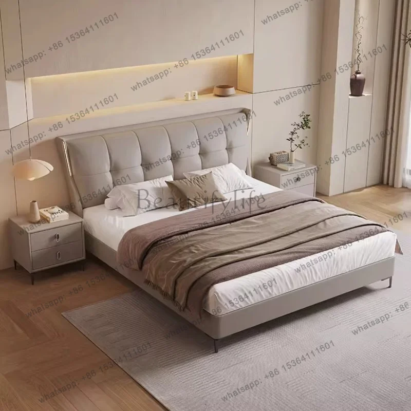 LSframe queen double bed 180x200cm sleeping bedroom king size bed base frame wooden bed room modern bedroom furniture set luxury