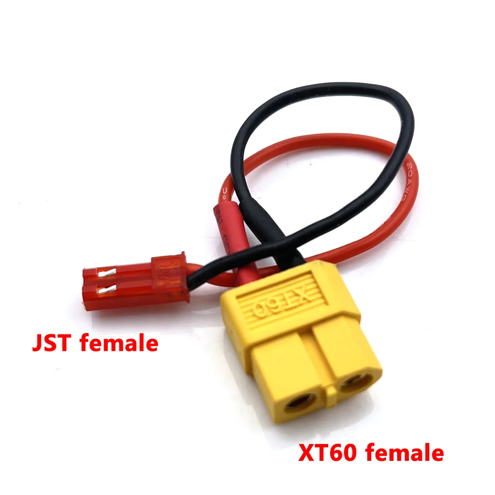 10cm RC Battery Adapter Cable XT60 XT30 T-Plug to JST Male/Female Connector 22AWG Silicone Wire for FPV Drone Airplane Car Parts