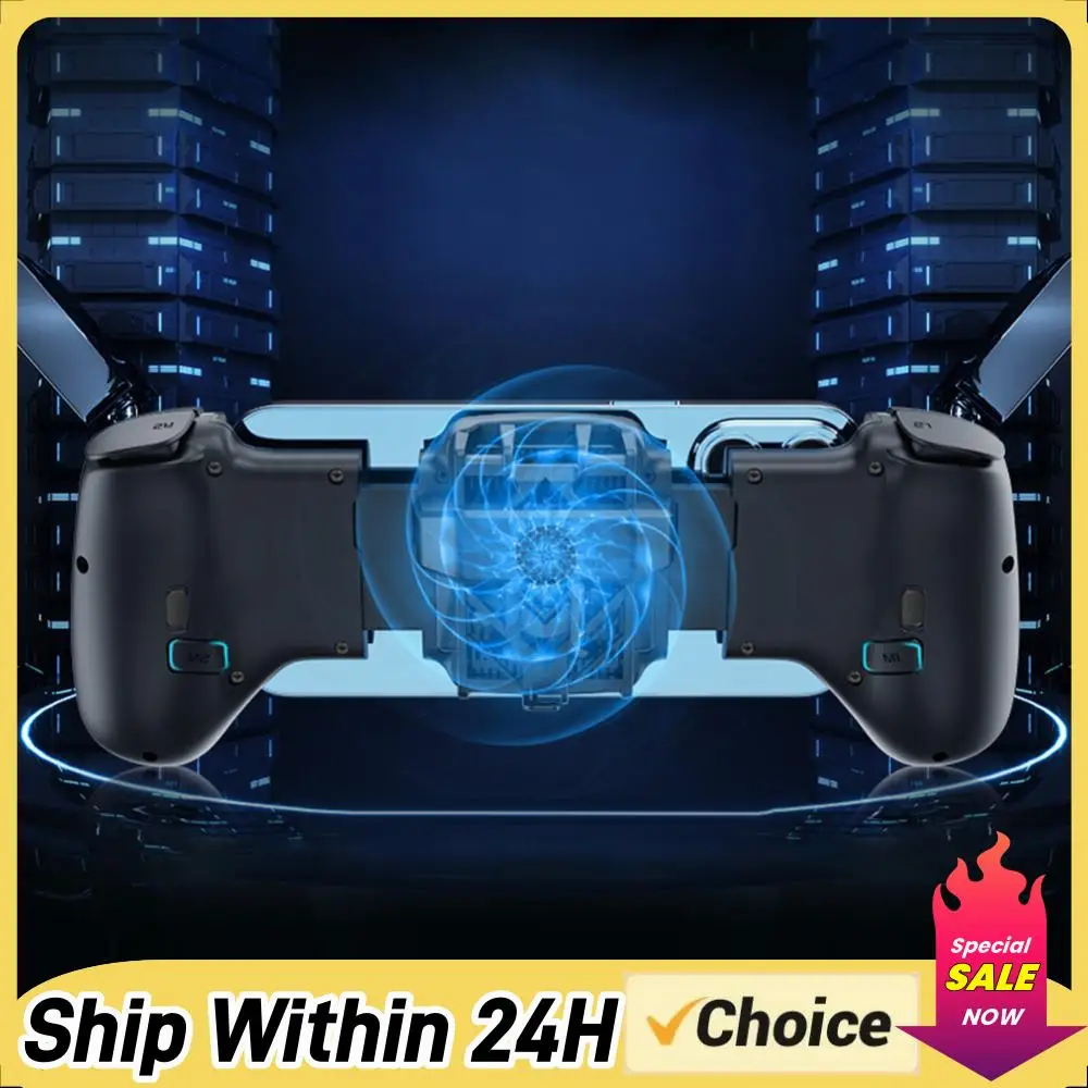 2-in-1モバイルフォンコントローラーtype-c冷却ワイヤレスモバイルゲームコントローラーデュアルジョイスティック300mah-androidとiphone対応