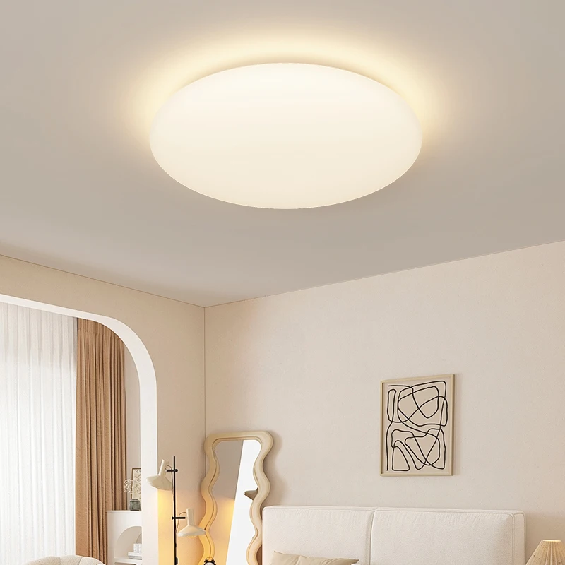 Living Room Ceiling Lamp New Modern Atmospheric Cream Style LED Chandelier Suspended Frameless Bedroom Study Room Ceiling Light