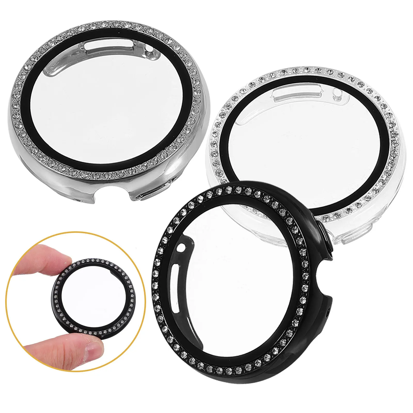 

3Pcs Watch Screen Protector Case Anti-Scratch Smartwatch Cover Lightweight Decorative Shell Precise Fit for Pixel Watch 2