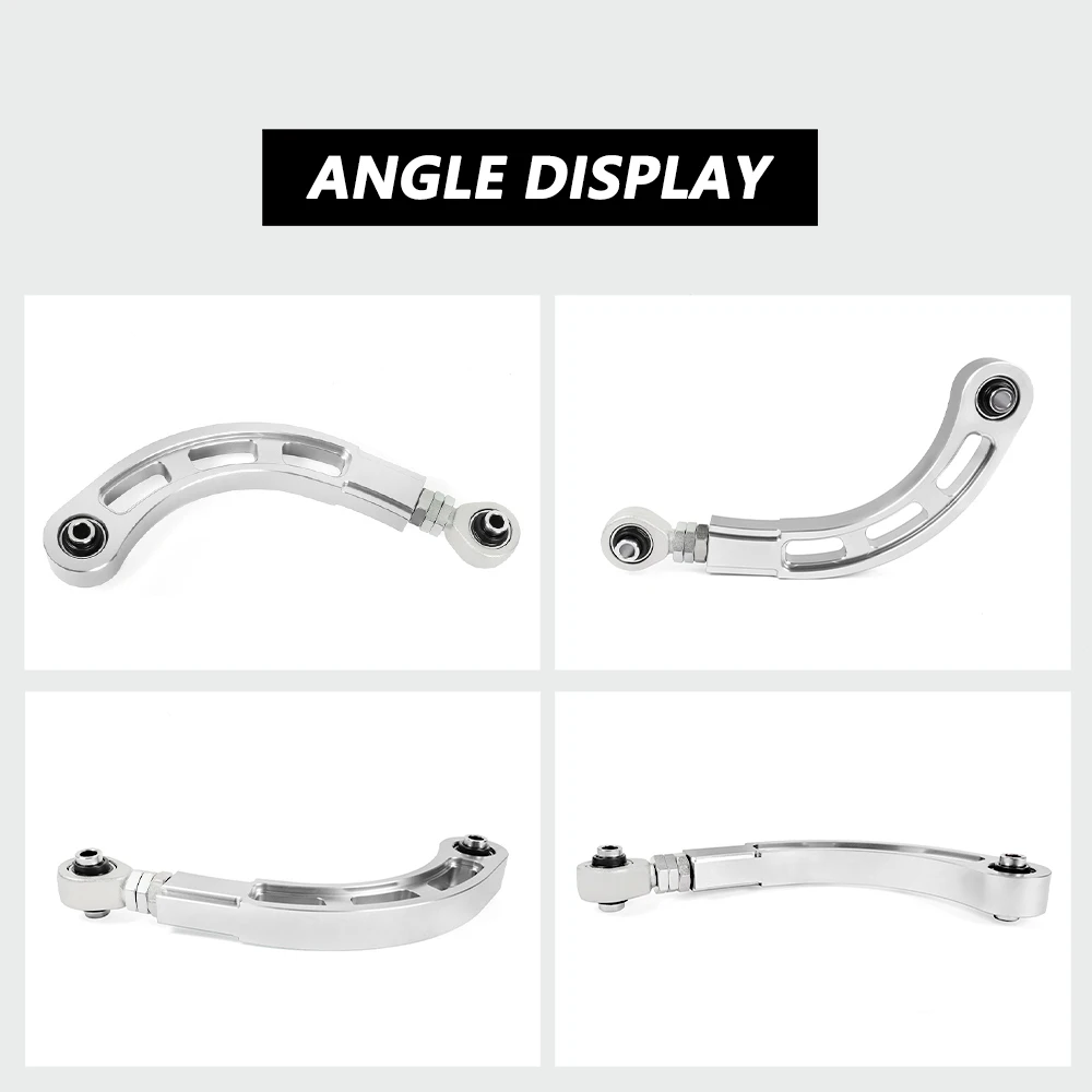 Bracci posteriori camber regolabili 2 pezzi Braccio camber di controllo superiore posteriore con cuscinetti per Mitsubishi Lancer 2008-2017 (CY/CZ) LCA023