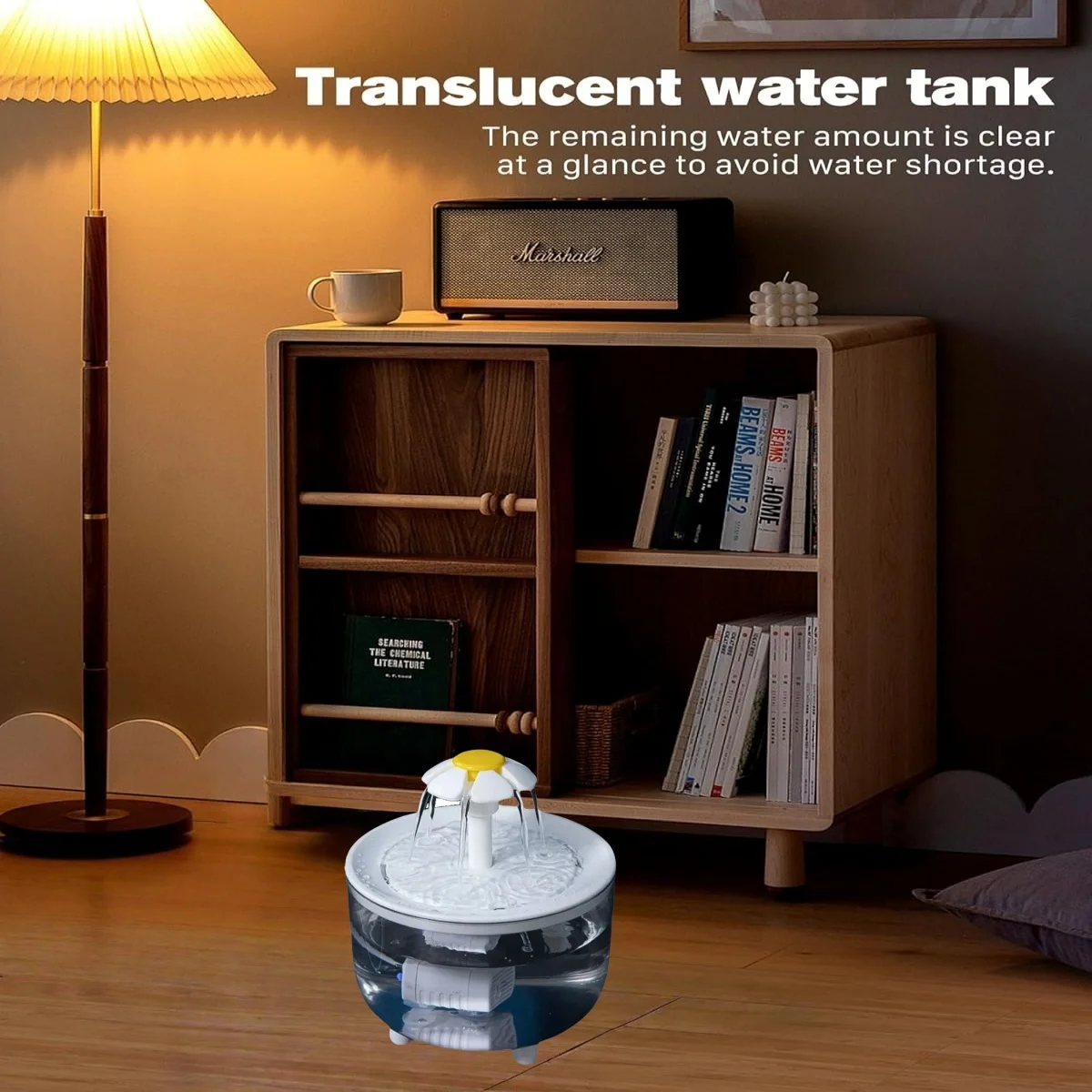 Haustier-Trinkbrunnen mit 4 Filtern, Automatischer USB-Elektrischer Katzen-Trinknapf 1200ml, Rezirkulierender Filter Katzen-Wasserspender – Detail 5
