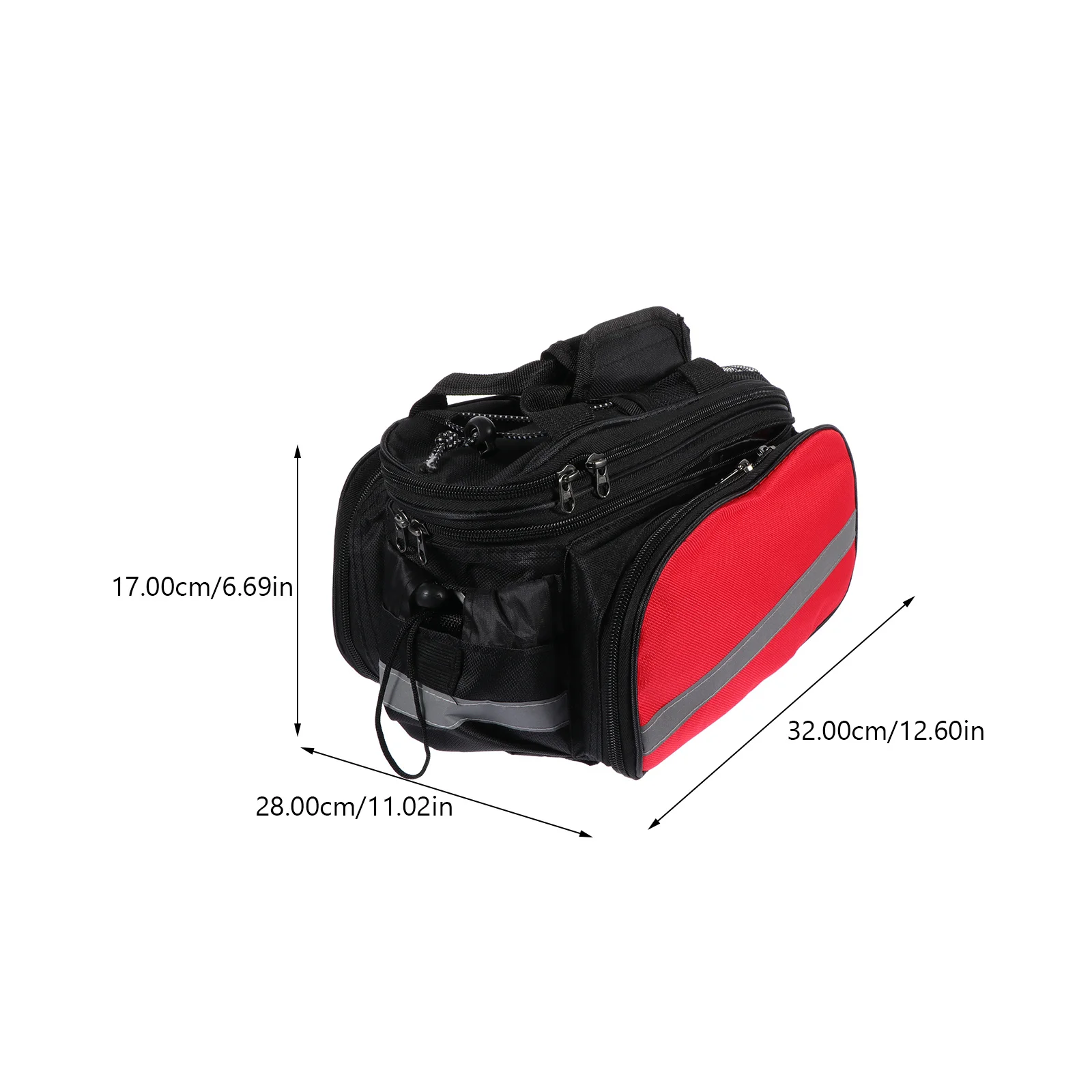 Waterproof Bike Rear Rack Pouch Multi-Use Bike Pack with Reflective Design for Safe Night Riding Large Storage Bag for Groceries