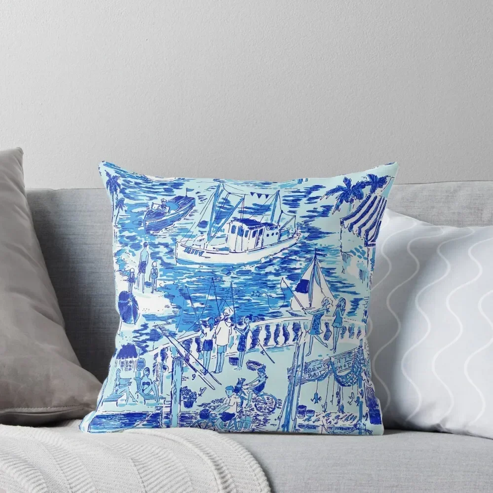 

The Blue Lily Sea Throw Pillow Couch Cushions Pillow Cover pillow