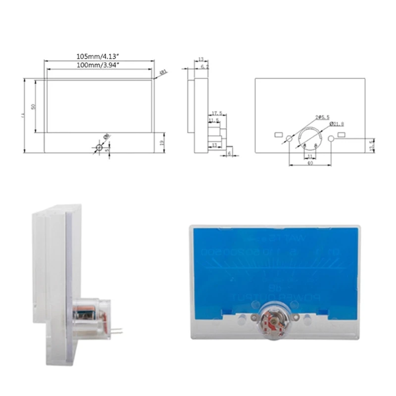 1 Piece 12-16V VU Meter Analog Panel Audios Level Meter As Shown Plastic For Power Amplifier Digital Power Meter