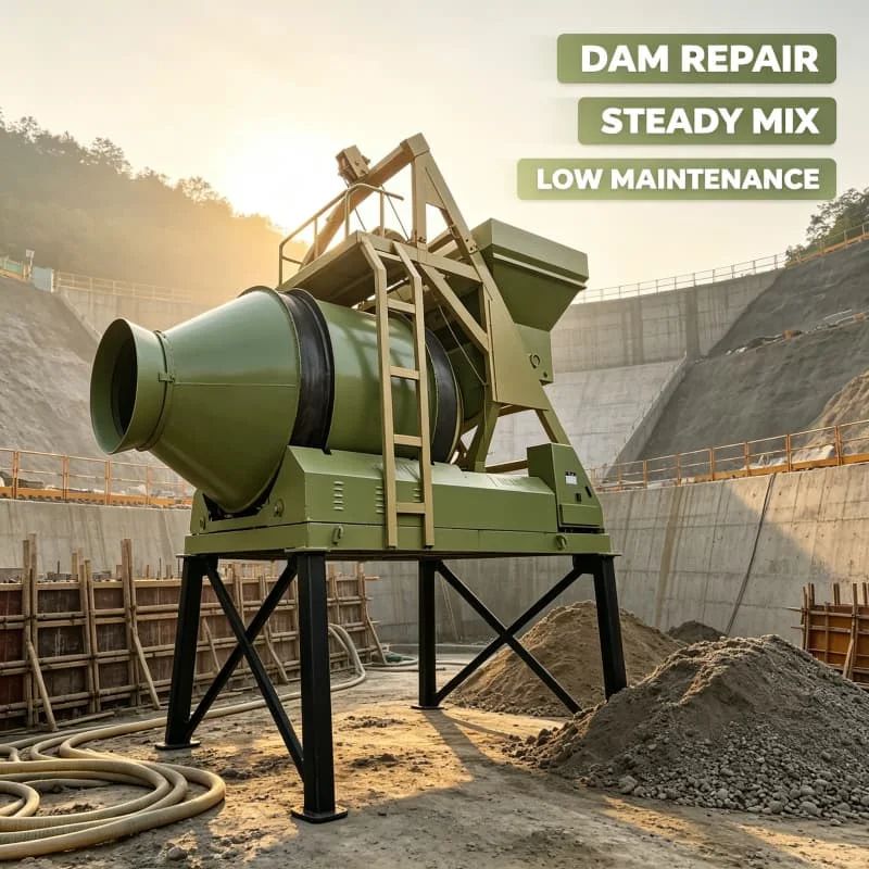Cement Silo Integrated Small Concrete Batching Plant 25m³/h Electric with Screw Conveyor for Rural Road Customized Hot Sale