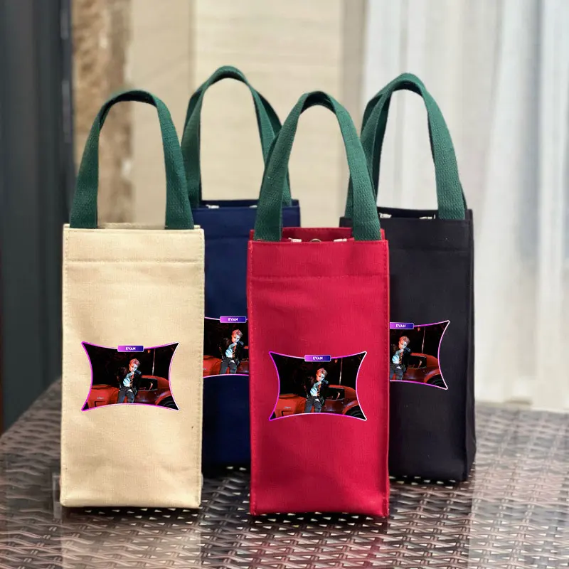 Kpop EVAN Heeseung Handheld Cup Portable Tote Bag Double-Layer Water Bottle Holder for Thermos Umbrella Cosmetic Cases