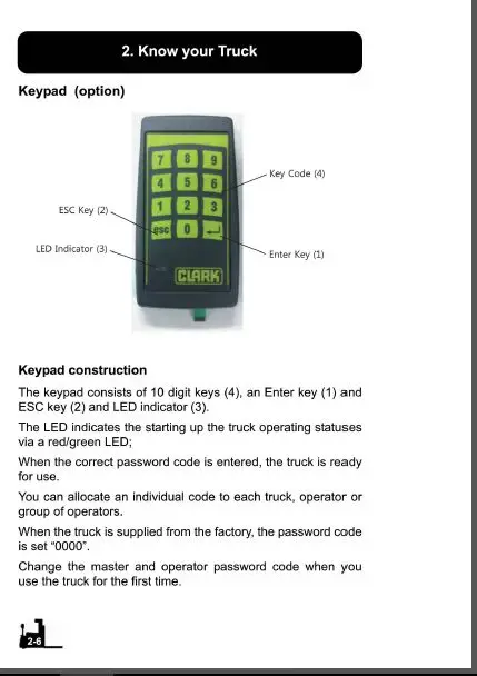 Clark Operators Manuals 2018