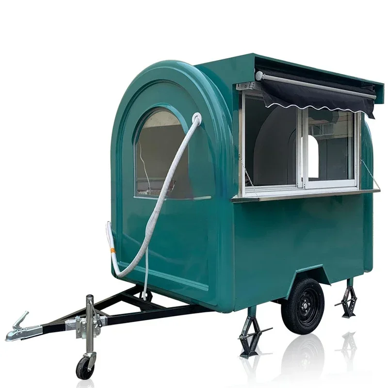 

Small Or Big Wheel Fast Food Carts Kiosk Snack Food Selling Car Street Mobile Coffee Hotdog Vending Trailer Towable Van For Sale