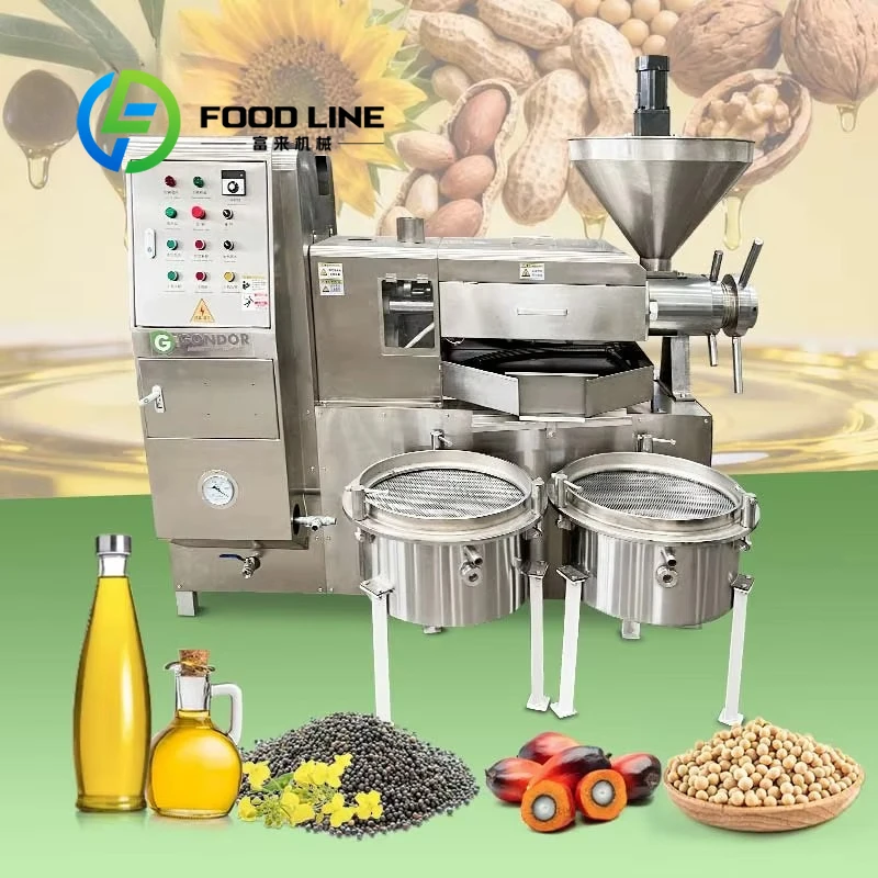 Customized Sunflower Mustard Olive Date Seed Oil Mill Machine Cold Hot Press Extraction Process