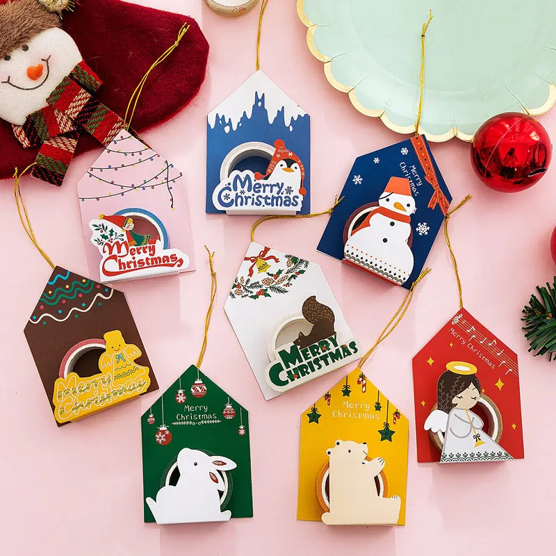 

1,5 см * 5 м Рождественский кулон серии Васи Лента Рождественская декоративная клейкая лента DIY Скрапбукинг наклейка маскирующая лента