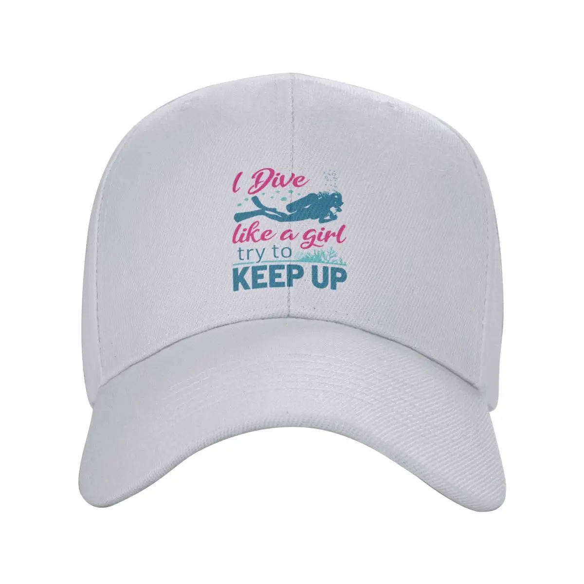 I Dive Like a Girl Try to Keep Up Scuba Diving Women Baseball Cap Luxury Cap Uv Protection Solar Hat Men's Hats Women's