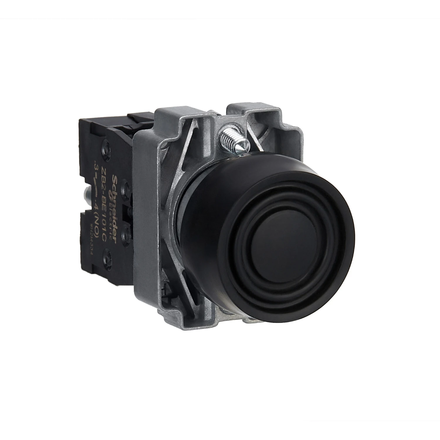 

XB2BP21 XB2BP21C = ZB2BZ101C + ZB2BP2C Черная кнопка Ø 22 пружинный возврат - 1НО