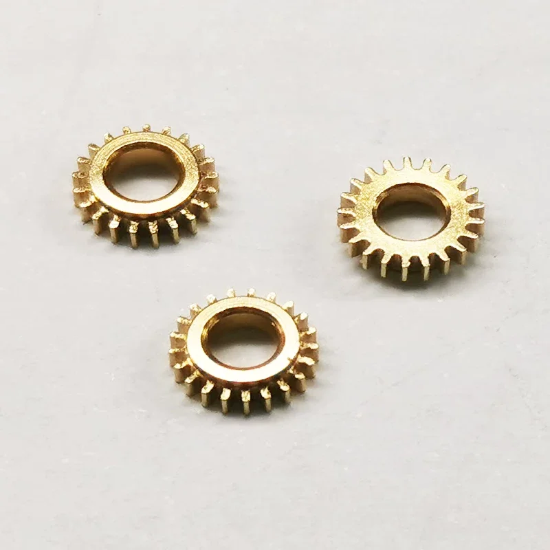 5pcs Precision Brass Micro Spur Gear, 0.2 Mod 21 Teeth with 2.1mm Bore (Loose Fit for 2.0mm Shaft), for DIY Motor & Machinery