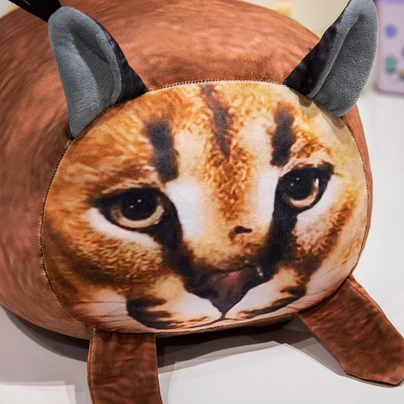 25/35/40/50cm Humorous Caracal Cat Pillow Simulation Raise A Floppa Plush Toy Funny Ugly Cat Stuffed Toy Kid Holiday Xmas Gift - view 3