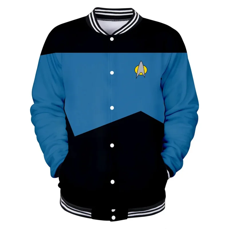 Hot Movie Star Trek Loose Varsity Jacket Unisex Baseball Coats Cosplay Autumn Casual Sweatshirt Hoodie Coat Jacket Brand Jackets