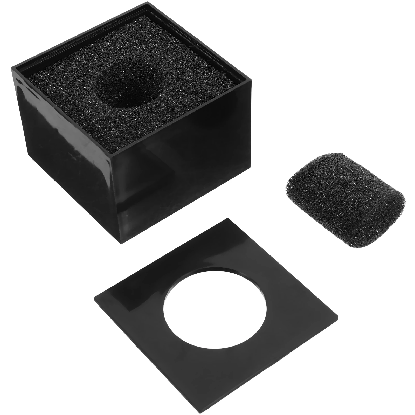 

Single Slot Desktop Microphone Rack Box Plastic Stand Stable Mic Holder for Office Home Studio Use Mic Stand Microphone Rack Box