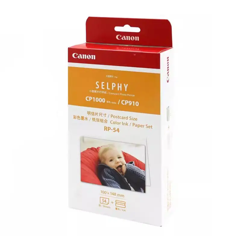 Original for Canon Selphy CP1300 CP1200 CP1000 CP910 CP1500 RP-108 Ink Cassette Photo Paper Set Printer KP108IN 6 Inch