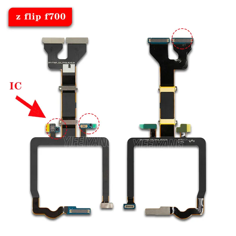 Imagem -05 - Eixo de Rotação Original do Eixo Rotativo Conexão Lcd Cabo Flexível para Samsung Galaxy z Flip F700 F707 F711 F721 F731