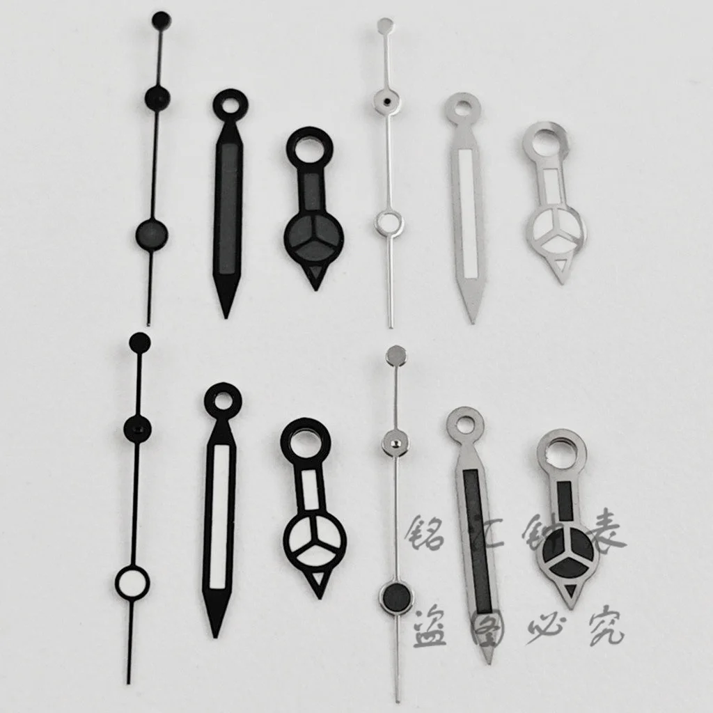 NH35 Black Gray SUB Hands Silver Gold Watch Hands For NH34 NH35 NH36 NH38 4R35 Movement Green Luminous Watch Pointers DIY Parts