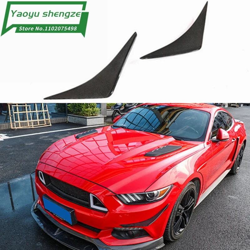 

Carbon Fiber Front Bumper Splitters Side Aprons Winglet Wings for Ford Mustang 2015 2016 2017 Shark Fins Canards