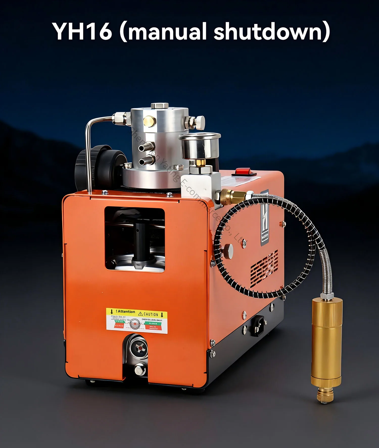 220V 30mpa High Pressure Pump  High Pressure Air Pump Single Cylinder Water-cooled Bar Flushing 4500psi Electric Inflation Pump