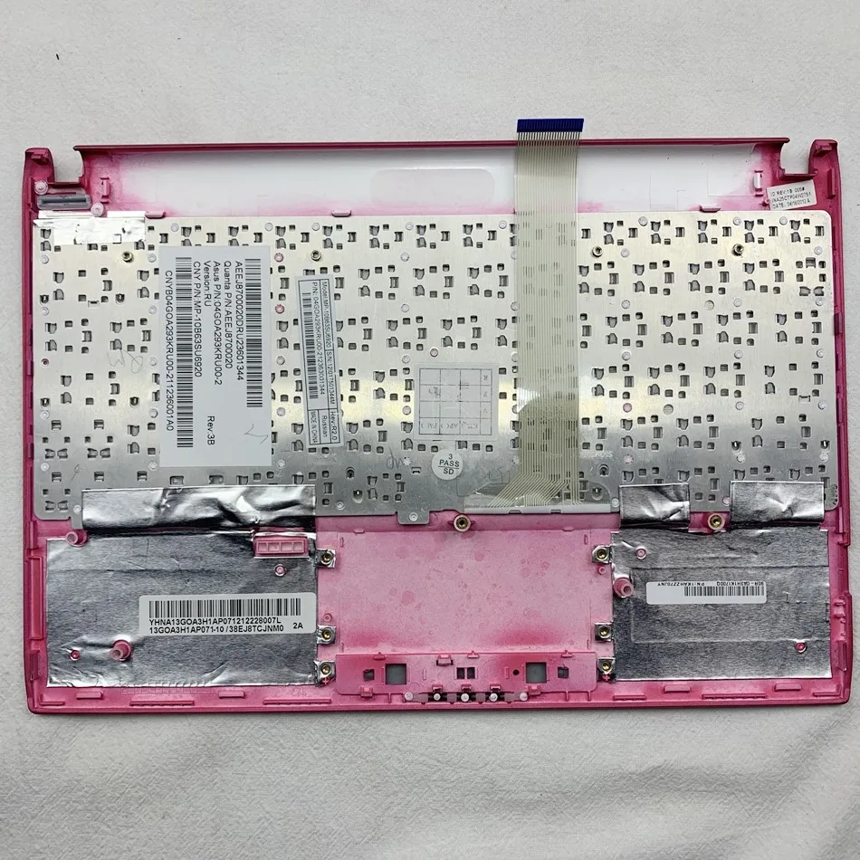 US Palmrest Laptop Keyboard for Asus 1025C 1025E 1025C 1025CE Pink Cover US Silver Layout